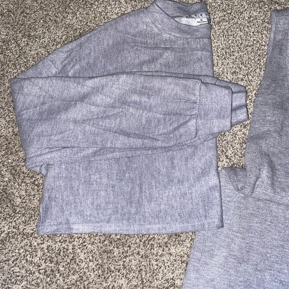 NWOT- HYFVE- Knit Top and Body-con Dress set in Grey. - Picture 7 of 8